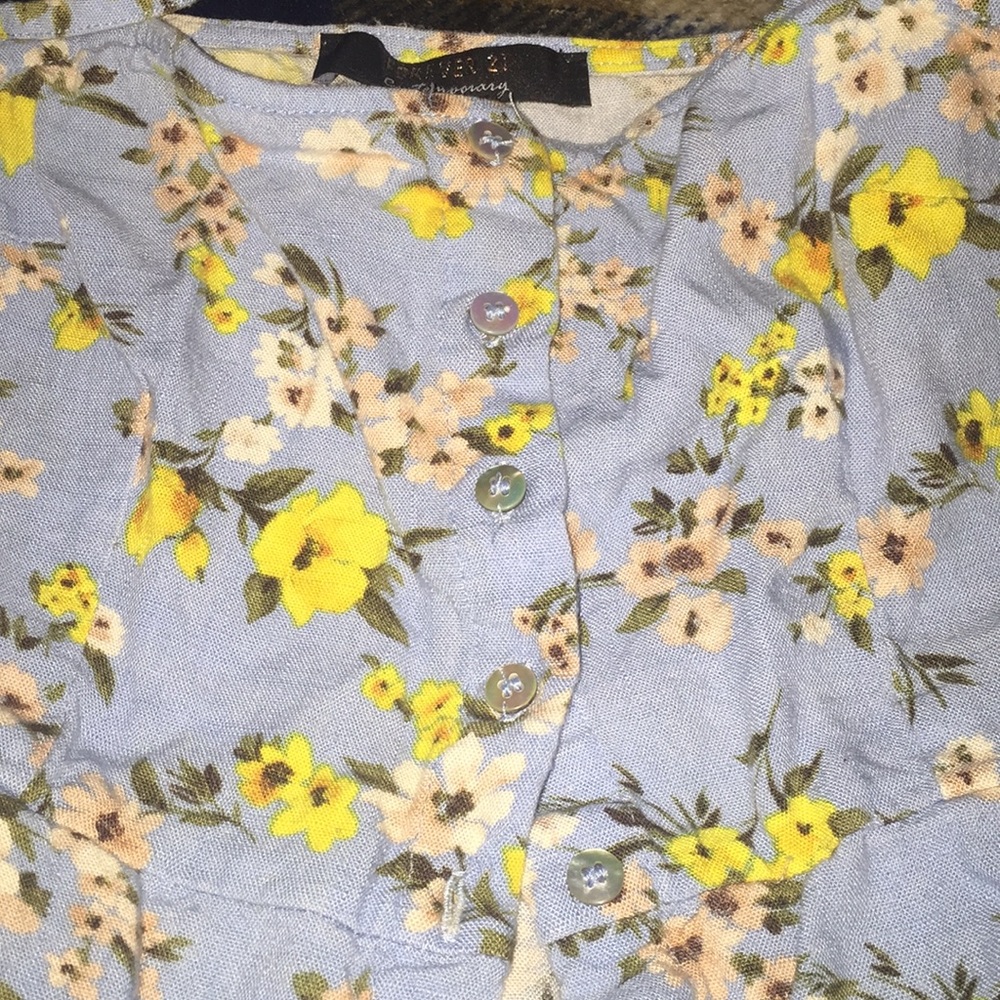 Mid Knee flower dress, Button up